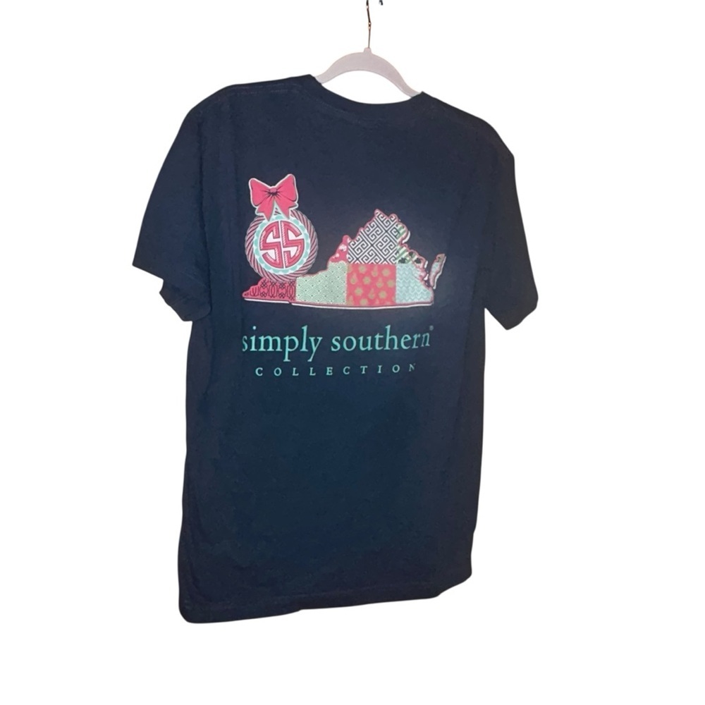 Simply Southern State Special Edition VIRGINIA Navy tshirt M Medium